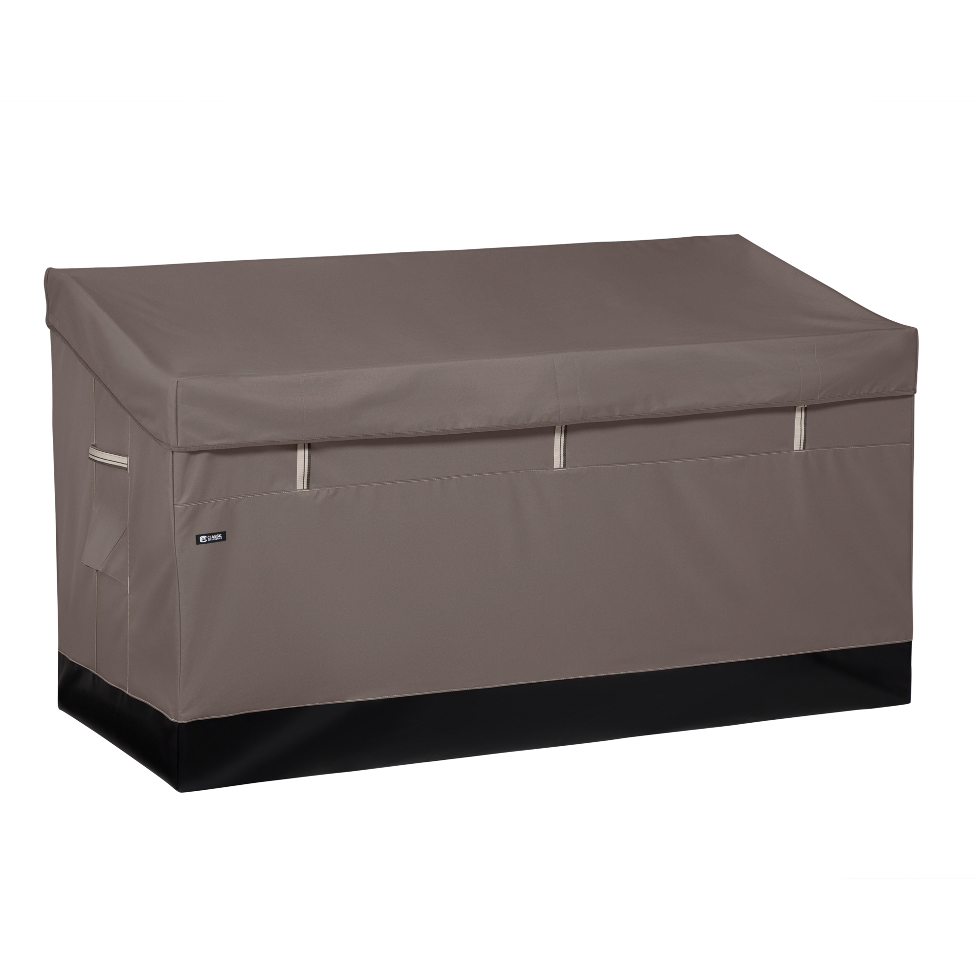 Classic Accessories Ravenna Water-Resistant Deck Box — 162 Gallon, Powder-Coated Steel Frame, Taupe, Model# 56-393-055101-EC